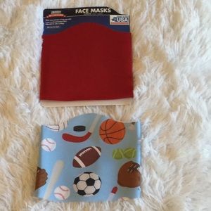 😷NWT Sports Theme Pack of 2 Soft Stretch Mask 😷